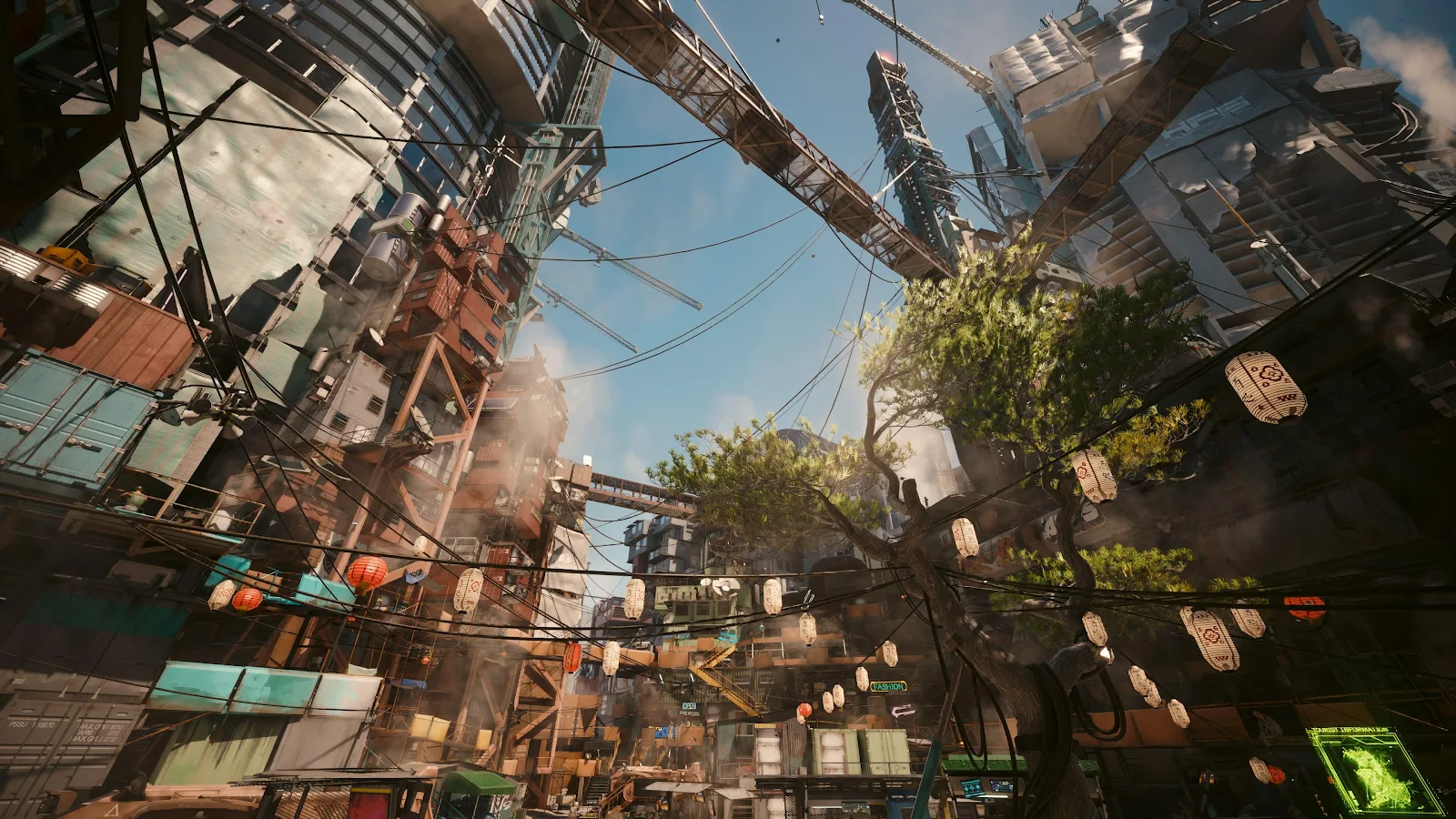 Cyberpunk 2077 Futuristic City View - Video Game Screenshot 4K Wallpaper (3840x2160)