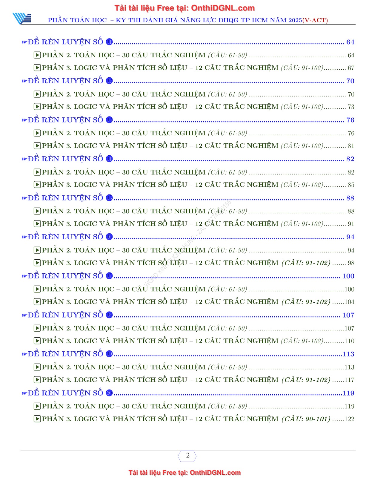 20 Đề ôn thi VACT PDF