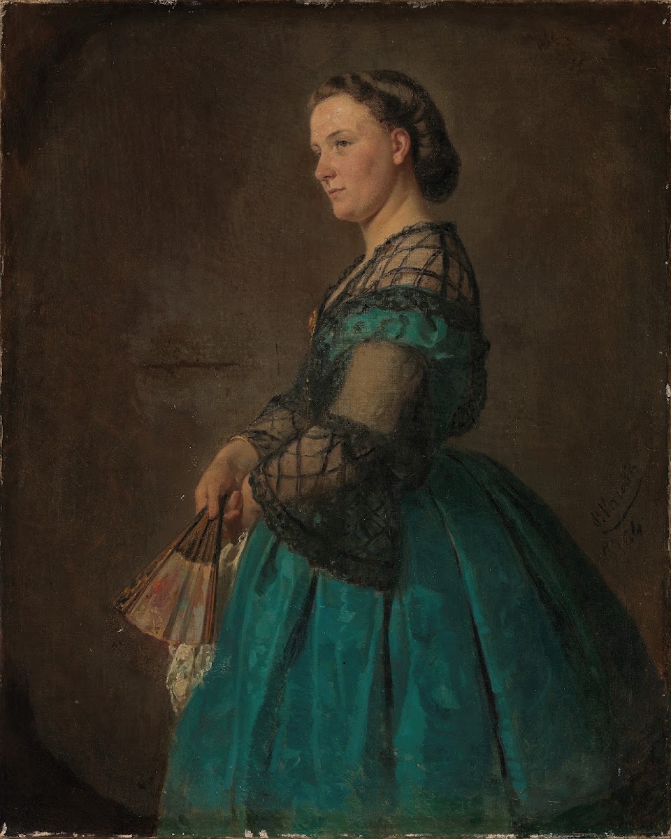 Bildnis der Frau des Künstlers Bertha Vautier 1864