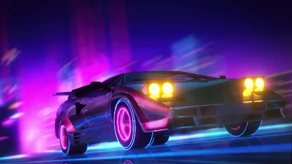 Retro Electrical Ride 4K Wallpaper Background