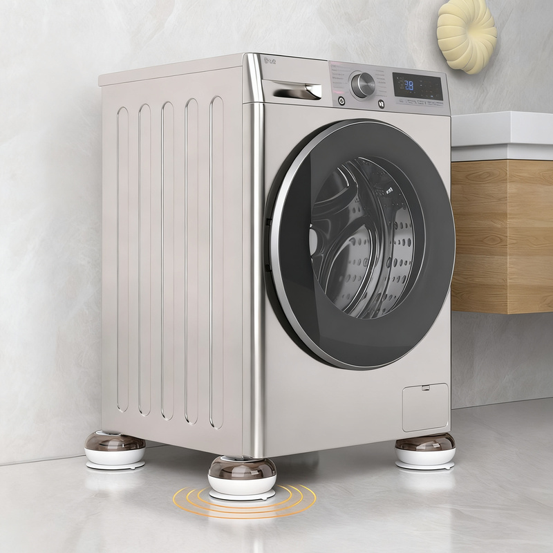 Underlays for washing machines with suction cups
