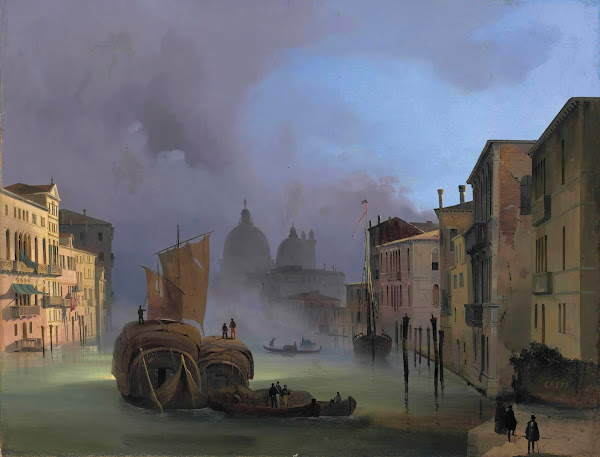 The Grand Canal Venice From The Ponte Dellaccademia With Santa Maria Della Salut