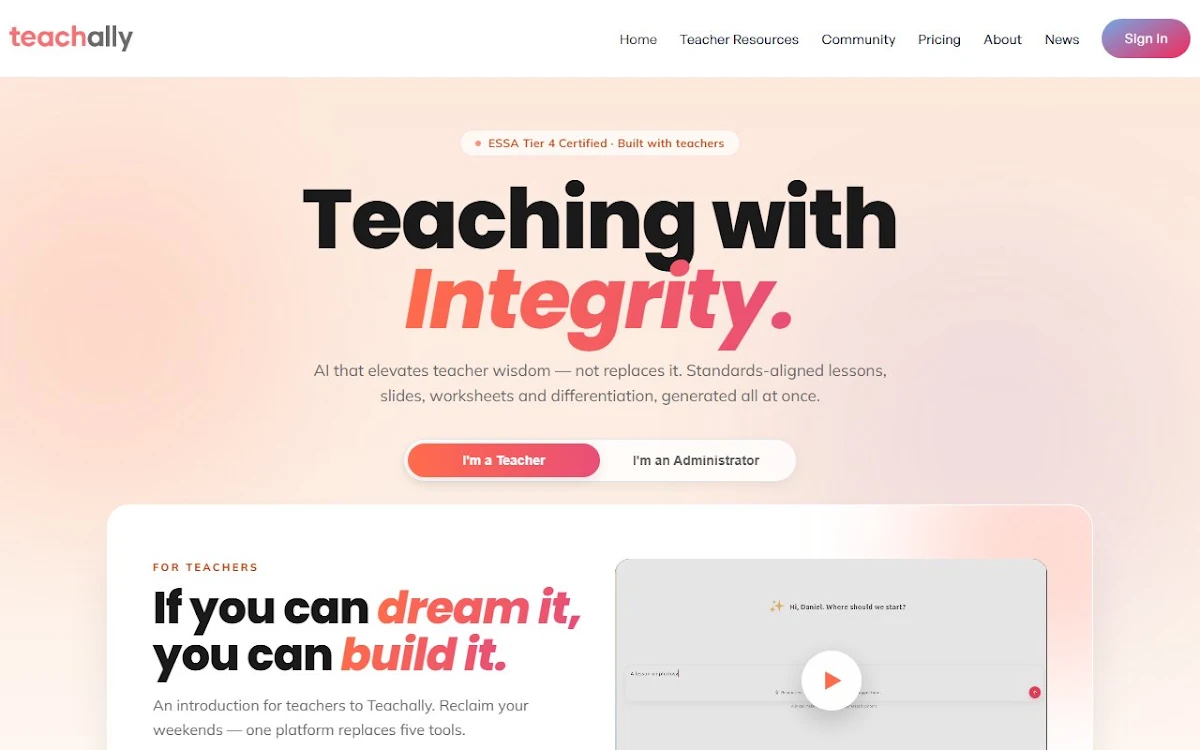 Captura de Teachally