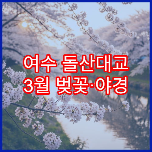 여수 돌산대교 3월 벚꽃·야경 드라이브 코스