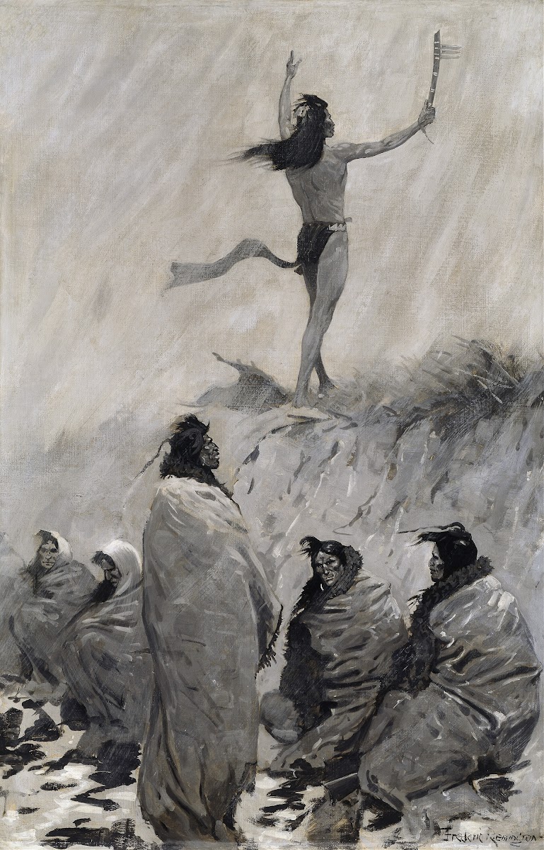 The Fire Eater Raised His Arms To The Thunder Bird C 1900