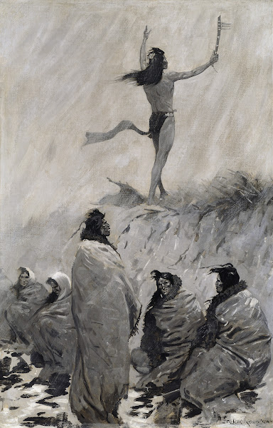 The Fire Eater Raised His Arms To The Thunder Bird C 1900