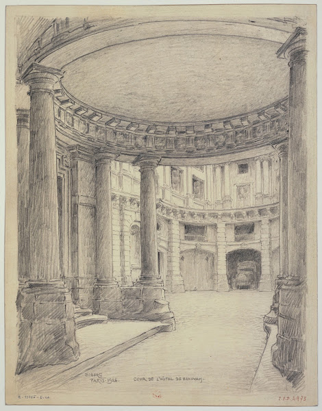 Cour de lhôtel de Beauvais 1926