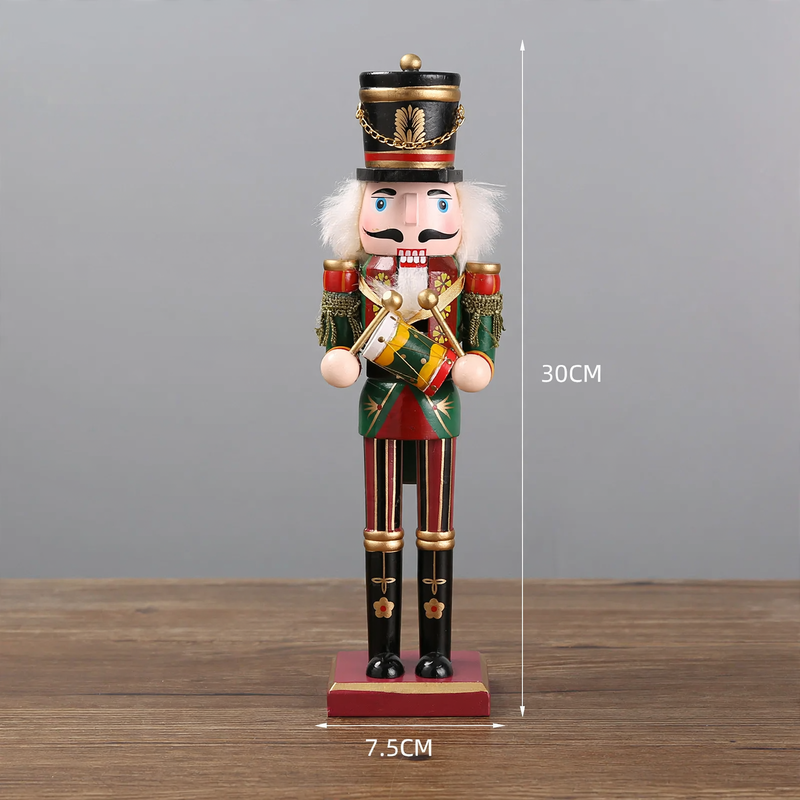 Decorative Nutcracker Soldier Figurine made of Pine Wood
