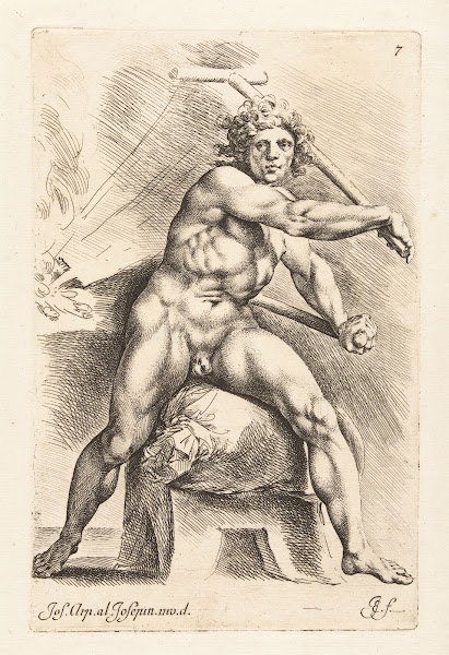 Nude man working on a bellows 1666 1671