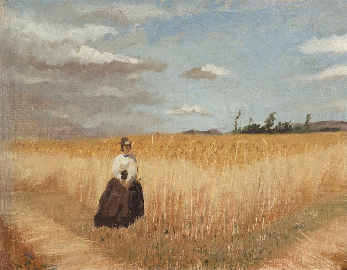 Woman In Wheat Field Ca 1897   Ca 1910