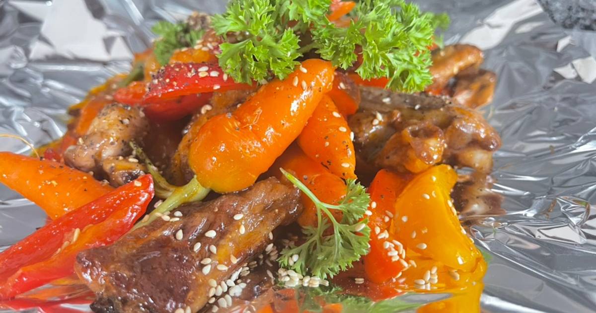 Sườn xào sốt ớt chuông