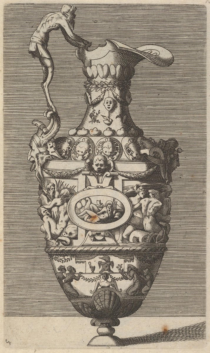 Vase with a River God in an Oval Medallion 17th century