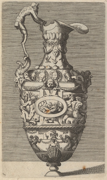 Vase with a River God in an Oval Medallion 17th century