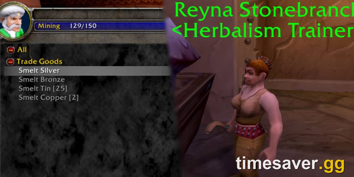 World of Warcraft Classic professions — mining and smelting, one of the reliable ways to farm gold