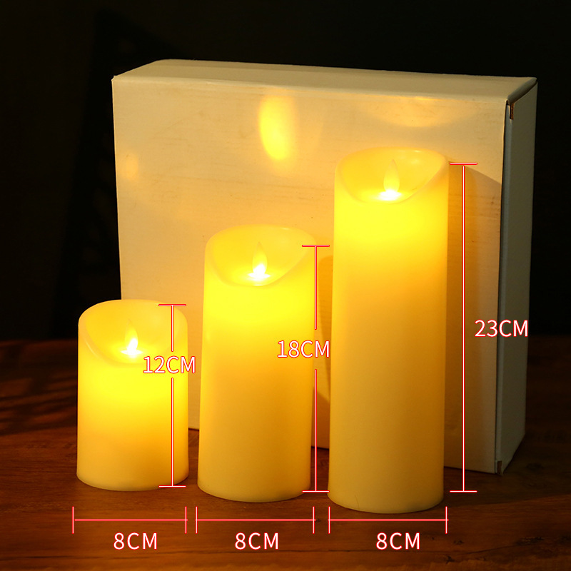 LED pillar candle with realistic flicker effect