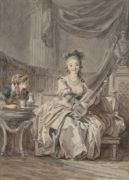 Femme jouant de la guitare dans un intérieur Les plaisirs de la solitude