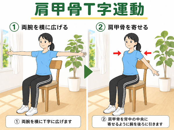 肩甲骨T字運動