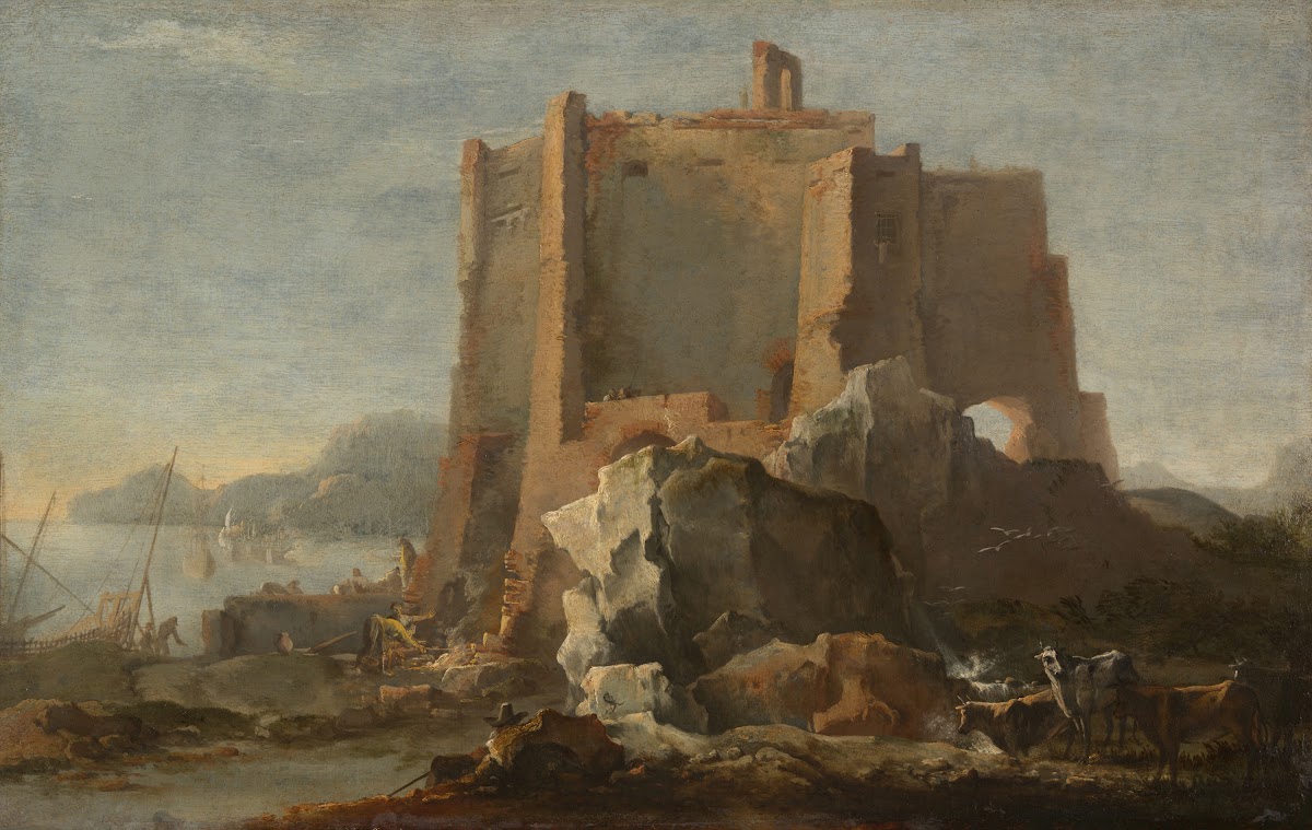 Landscape With Rock And Fortress C 1640 50