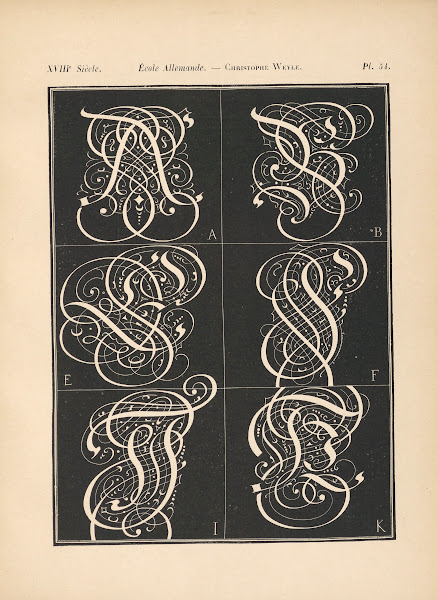 Ecole Allemande  Christophe Weyle  Alphabet initiales gothiques 1895