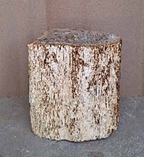 STOOL TOP POLISH — SKU BTP.78.24 | Petrified Wood by PJ Antique Bali