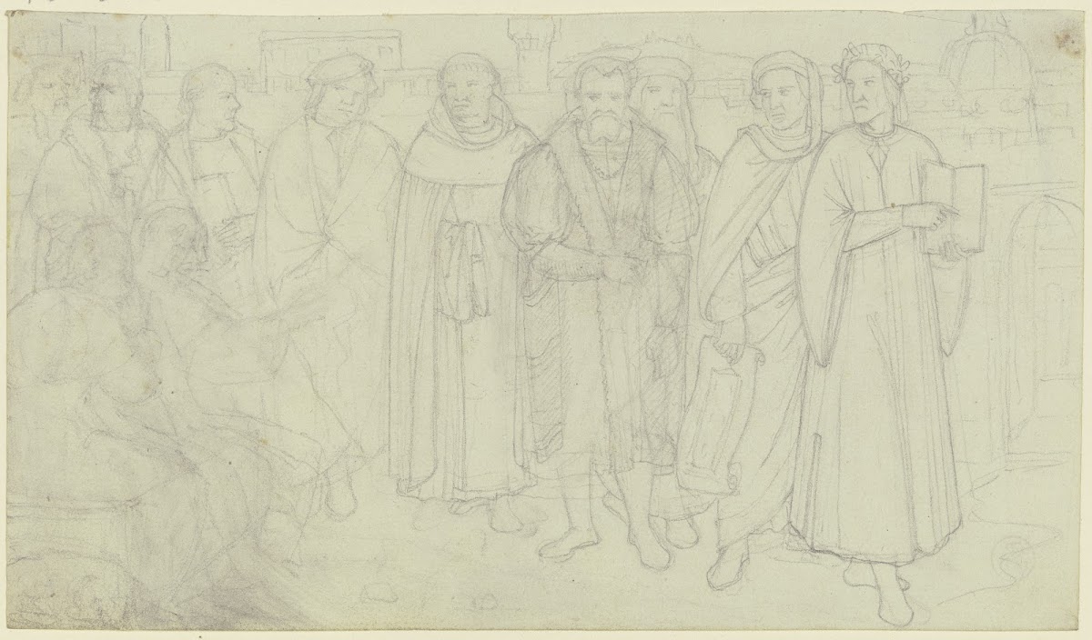 Dante mit florentinischen Künstlern