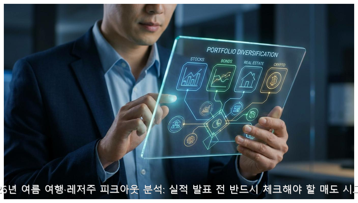 2026년 여름 여행·레저주 피크아웃 분석: 실적 발표 전 반드시 체크해야 할 매도 시그널 핵심 안내 및 분석 인포그래픽 (8)