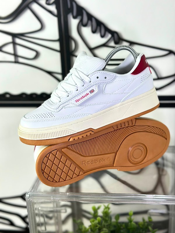Reebok Club C Double Blanco Borgoña