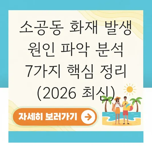 소공동 화재 발생 원인 파악 분석
