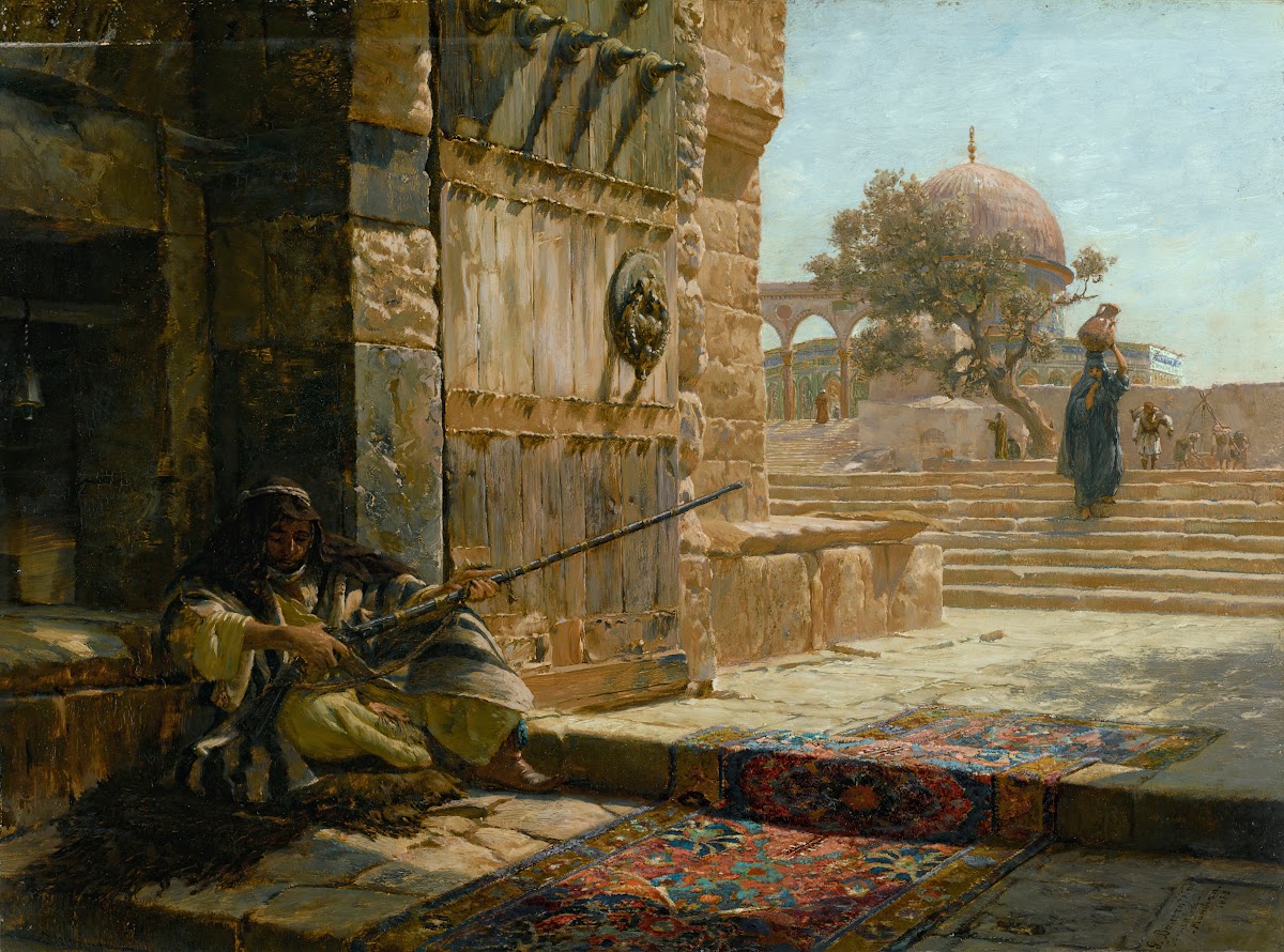 Sentinel At The Entrance ToThe Temple Mount Jerusalem 1883
