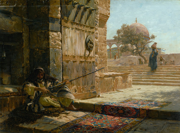 Sentinel At The Entrance ToThe Temple Mount Jerusalem 1883