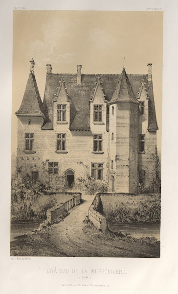 Château De La Poissonnière Sarthe 1860
