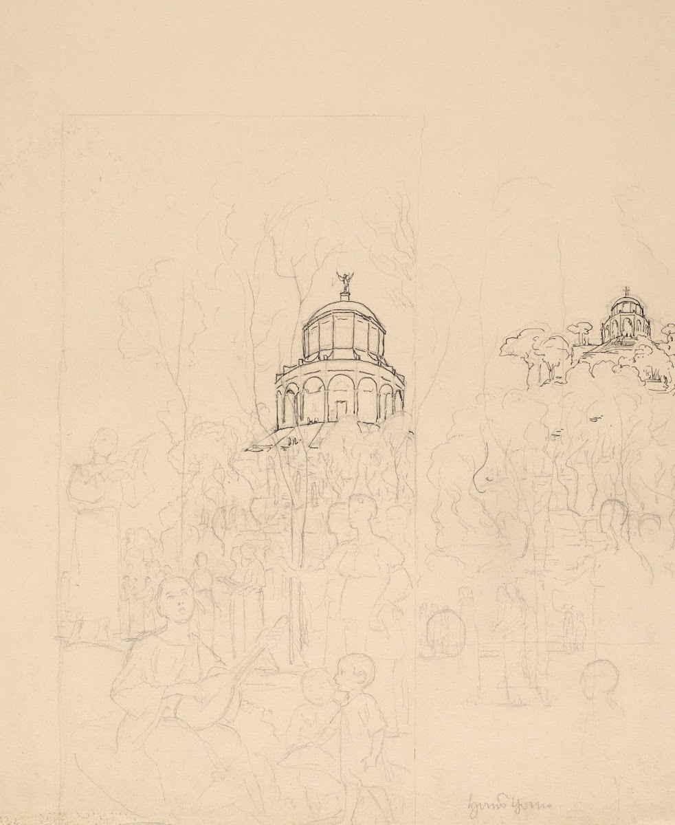 Composition Studies for the Right Wing of the Easter Triptych 1908