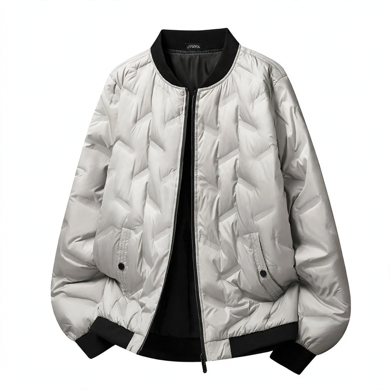 Men's down jacket in baseball style, warm, winter