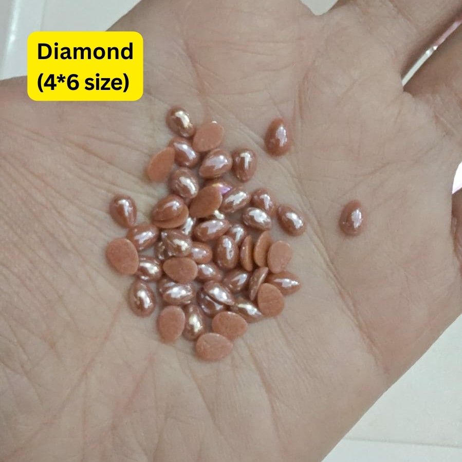 Base golden pink Diamond Tikali (4*6 size) pack of 50