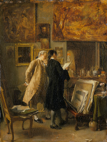 An Artist showing his Work 19th century