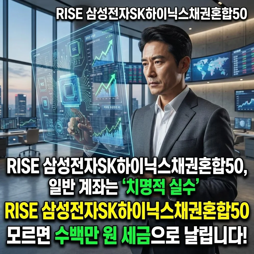남들 다 버는 반도체 상승기, RISE 삼성전자SK하이닉스채권혼합50을 일반 계좌에 담는 치명적인 실수