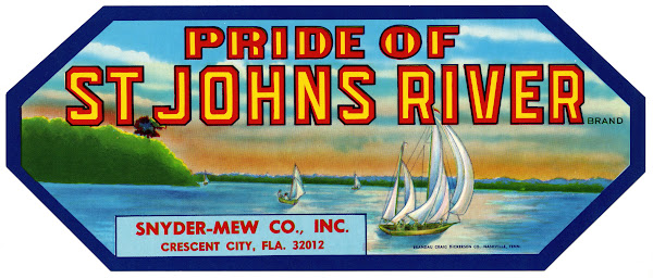 Pride of St Johns River Brand Produce Label 1930 1950