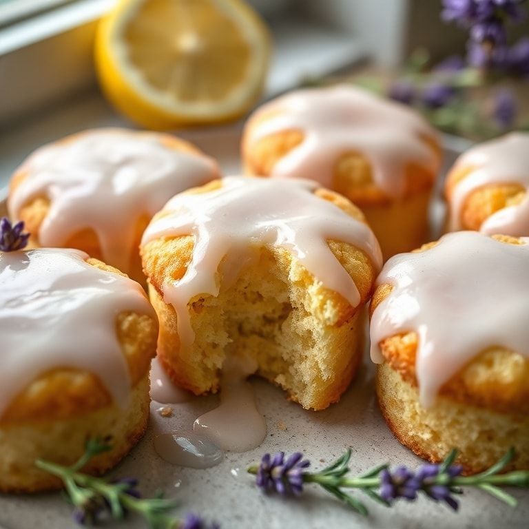 Mini Lemon Cakes with Lavender Glaze A Sweet Spring Treat – Easy Homemade Mini Dessert finished