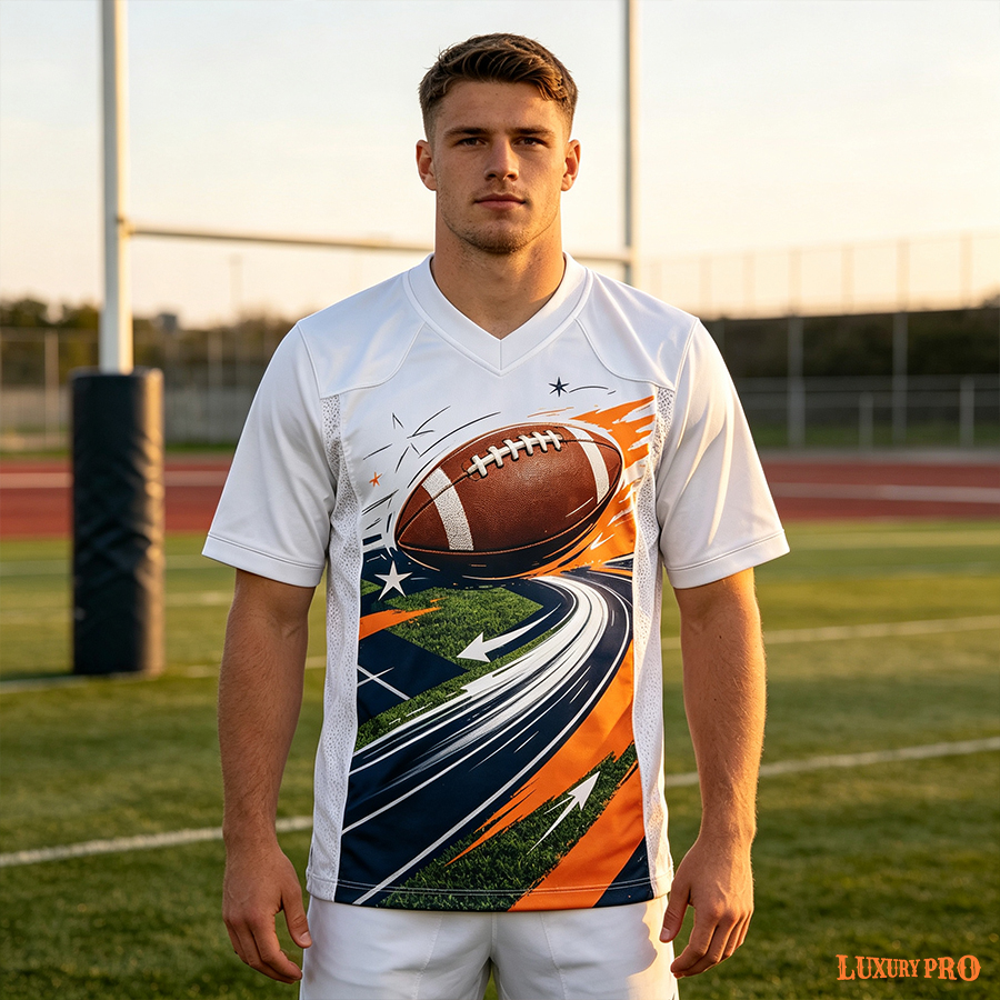 AOP Rugby uniform with logo on both front and back