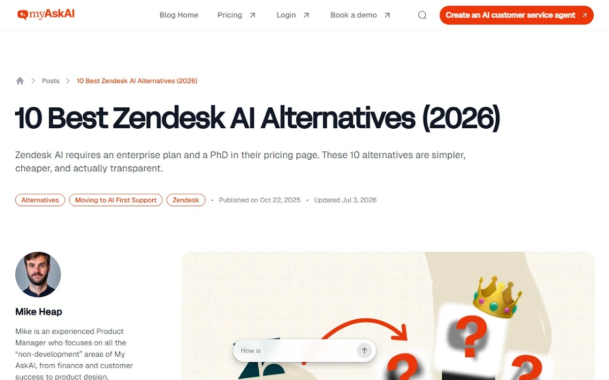 Captura de Zendesk AI (but cheaper)