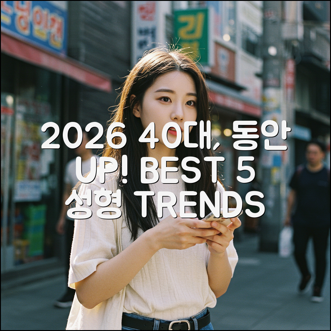 2026 40대 동안 유지! 인기 성형 트렌드 BEST 5