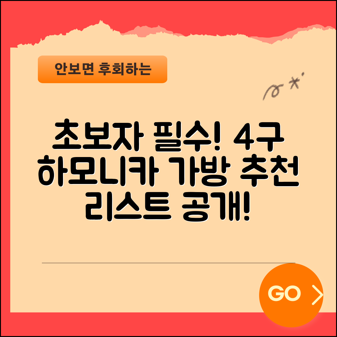 초보자도 쉽게 선택할 4구하모니카가방 추천