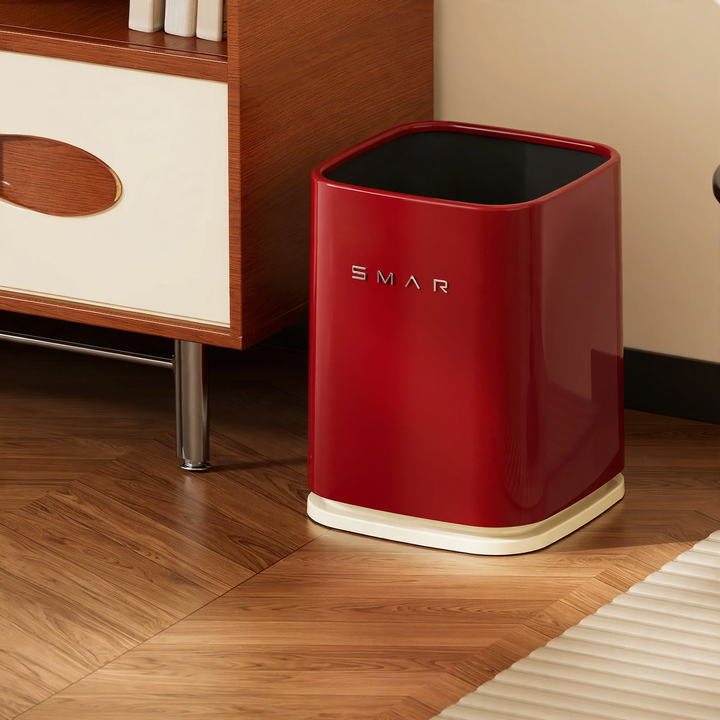 Double Trash Can with Wheels, 12 L