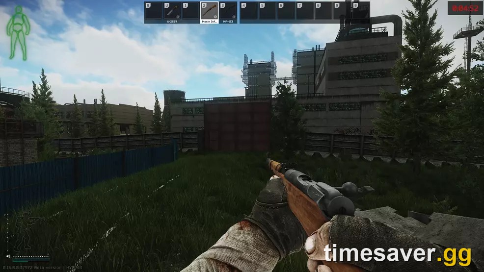 The New Gas Station area on the Customs map in Escape from Tarkov, a common Reshala spawn