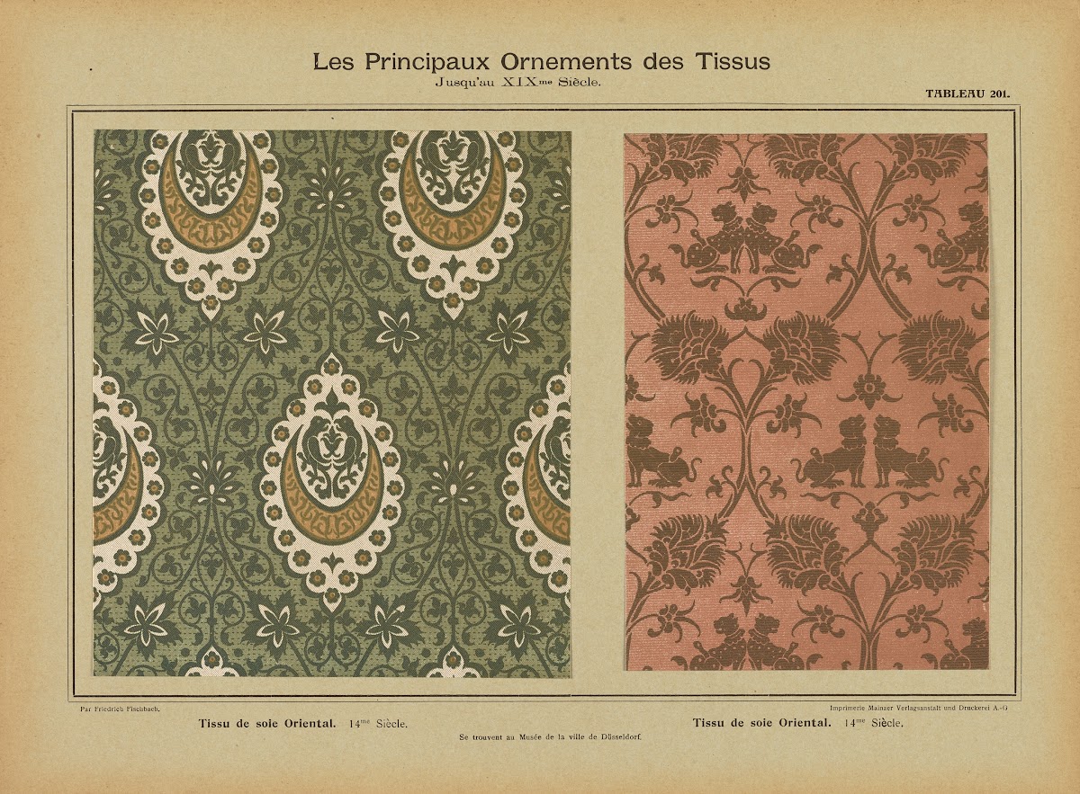 Les principaux ornaments des tissus jusquau XIXme siecle Pl39 1902