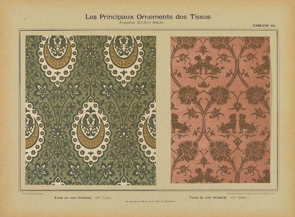 Les principaux ornaments des tissus jusquau XIXme siecle Pl39 1902