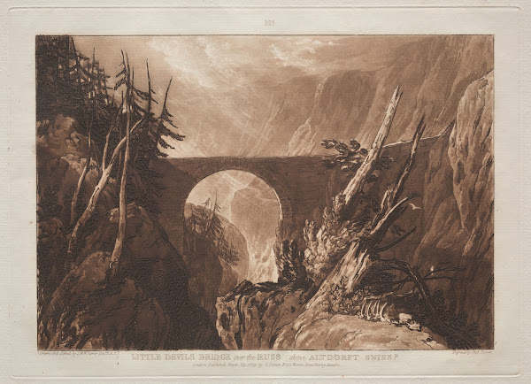 Little Devils Bridge over the Russ above Altdorft Swiss 19th century