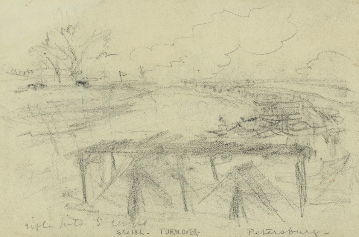 Rifle pits 5 corps Petersburg 1864