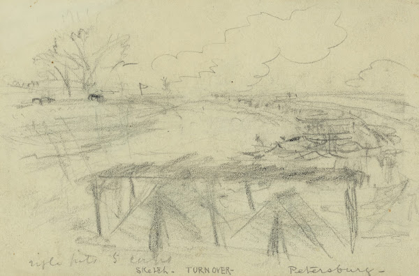 Rifle pits 5 corps Petersburg 1864
