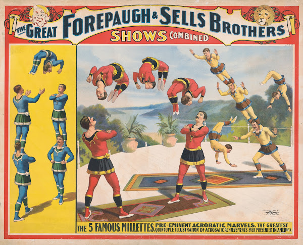 The great Forepaugh  Sells Brothers shows combined The 5 famous Millettes 1899